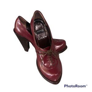 Shade Italy After Vero Cuoio Made In Italy Bordo Lace Up Heel Size 6 (36.5)